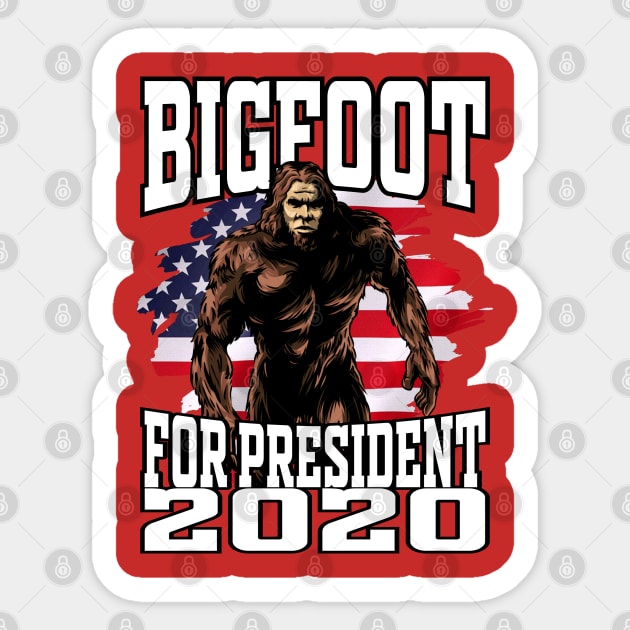 Sasquatch For President 2020 Sticker by capricorn